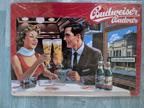 Budweiser budvar blechschild - budweiser,