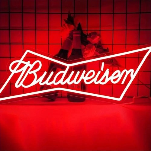 Neonschild bier budweiser - bier,