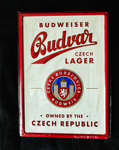 Budweiser budvar metallschild - budweiser,