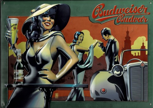 Budweiser budvar blechschild - budvar--,