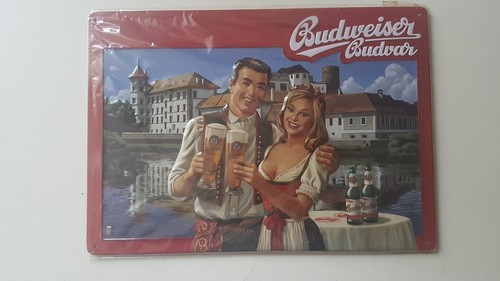 Budweiser budvar blechschild - budvar,