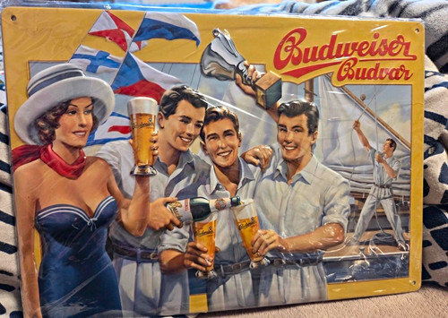 Budweiser budvar blechschild - budweiser,