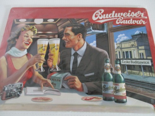 Budweiser blechschild - budweiser,