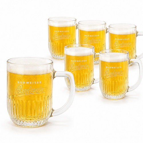 Budweiser bier glas - 6x, 0,3l