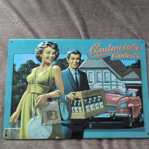 Budweiser blechschild aus - budweiser,