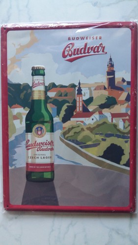 Metallschild budweiser budvar - metallschild,