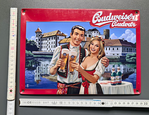 Budweiser budvar blechschild - budvar,