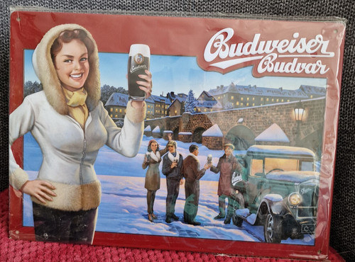 Blechschild budweiser bier - budweiser,