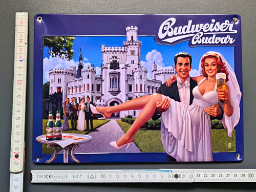 Budweiser budvar blechschild - budweiser,