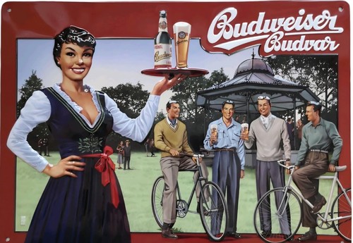 Blechschild budweiser budvar - blechschild,
