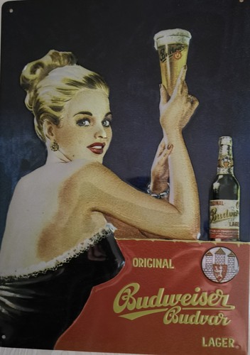 Budweiser blechschild 30 - blechschild, 15