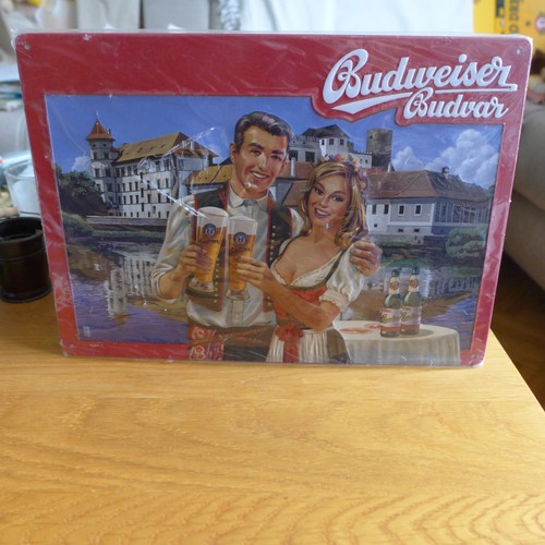 Blechschild budweiser noch - blechschild,
