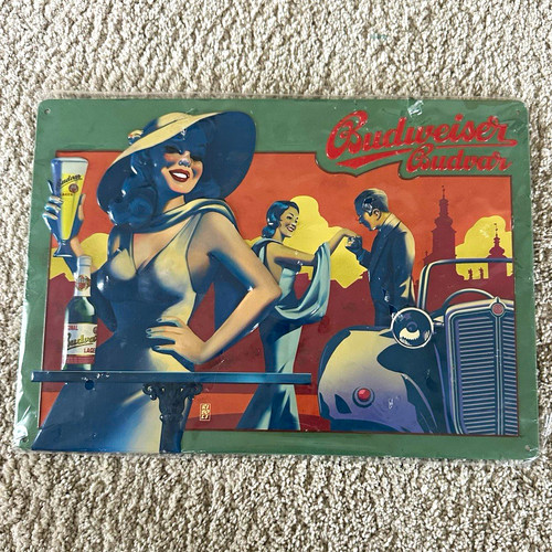 Budweiser budvar blechschild - budweiser,