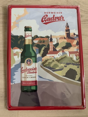 Budweiser budvar blechschild - budweiser,