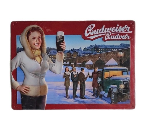 Budweiser budvar blechschild - budweiser,