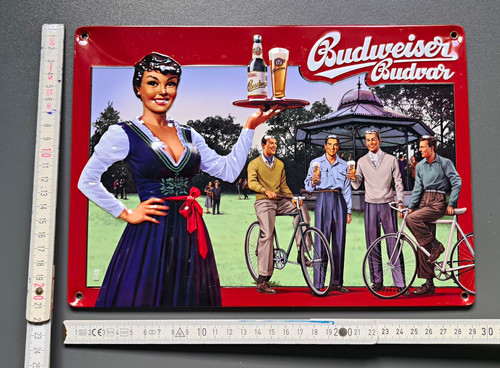 Budweiser budvar blechschild - budweiser,