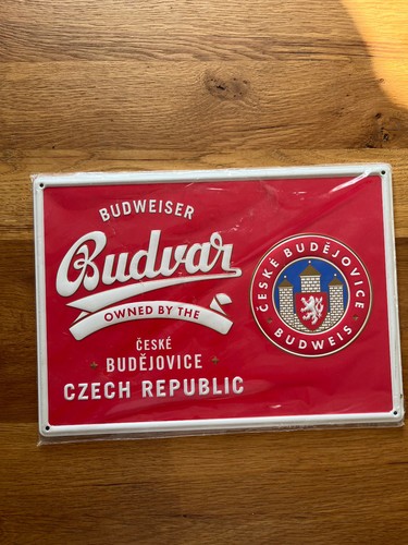 Blechschild budweiser budvar - blechschild,