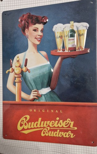 Altes budweiser schild blech - altes,