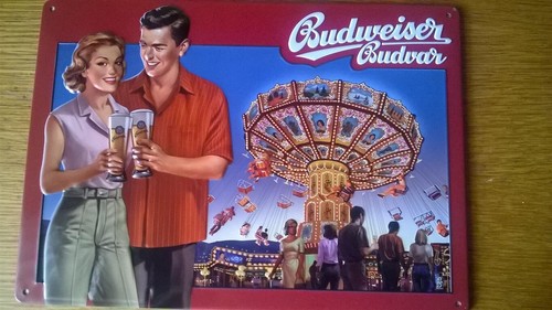 Blechschild budweiser relief - blechschild,