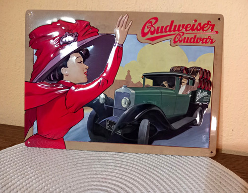 Budweiser blechschild retro - budweiser,