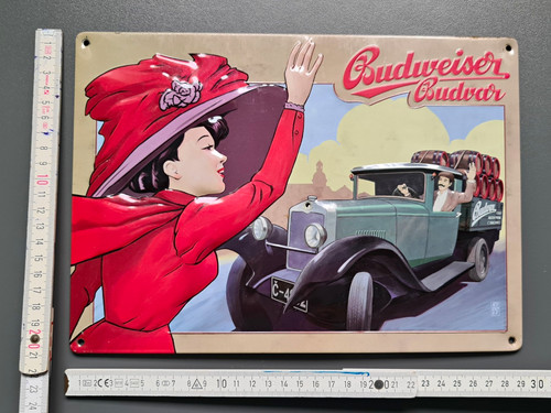 Budweiser budvar blechschild - budweiser,